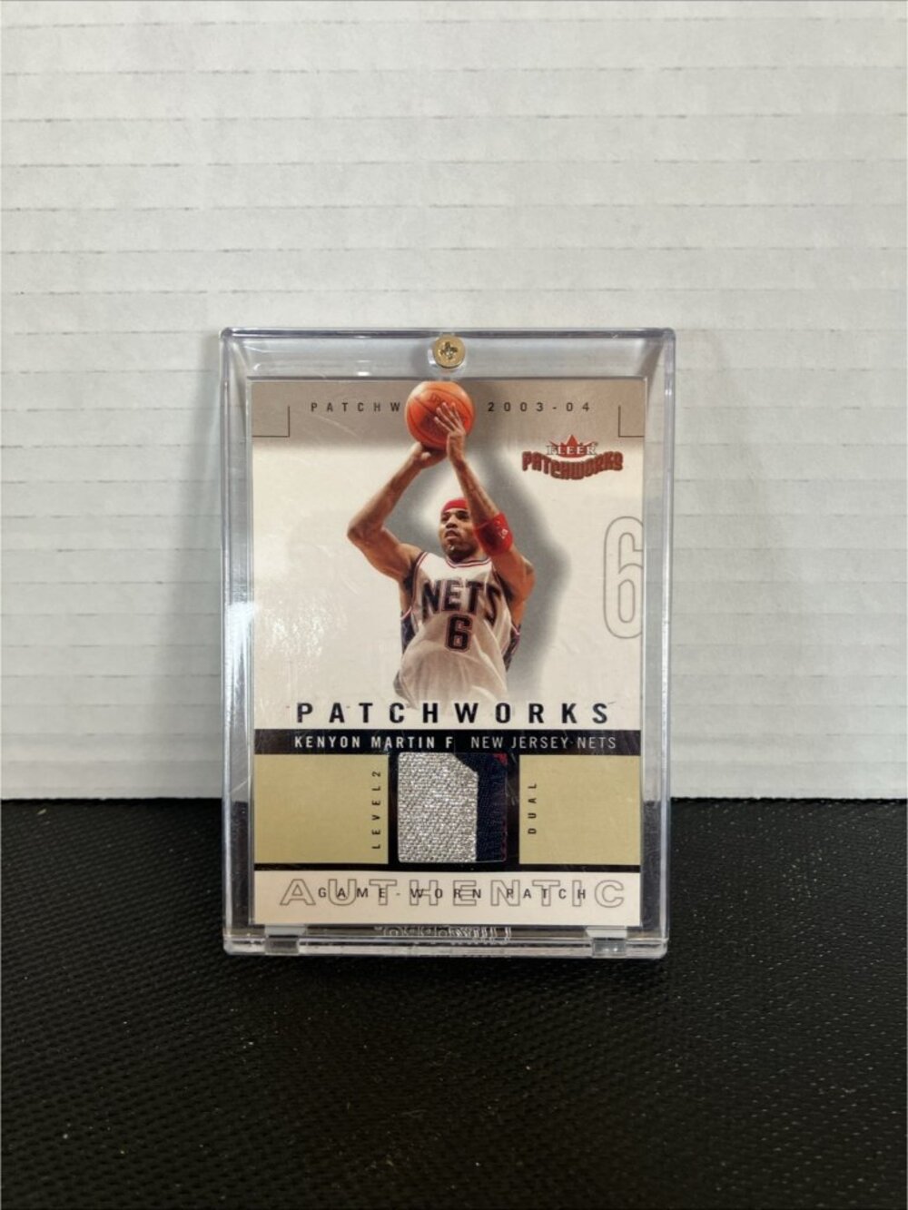 2003-04 Fleer Patchworks Kenyon Martin Level 2 Jersey Patch/100 New Jersey Nets